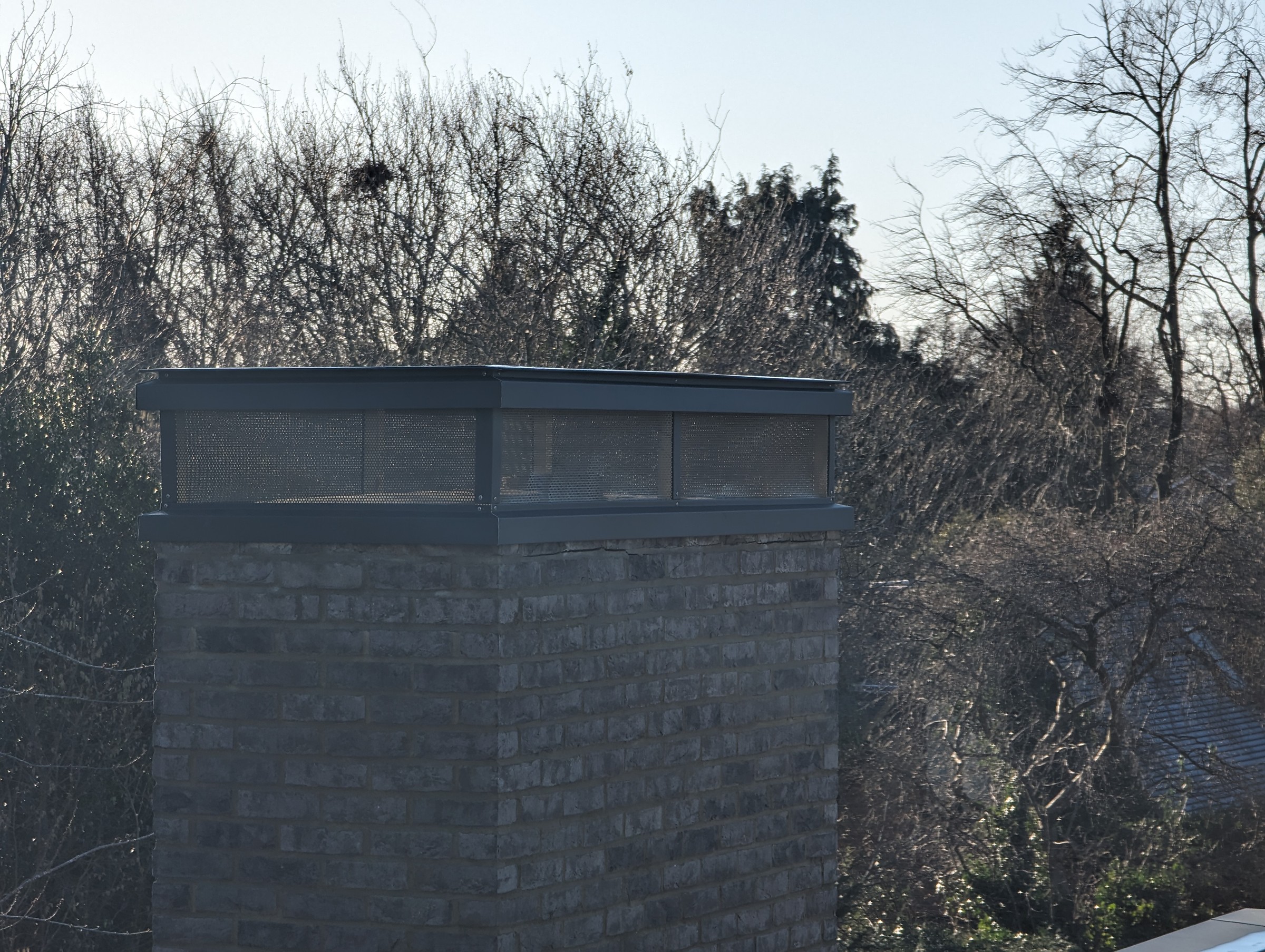 Anthracite Stainless Steel Mesh Chimney Topper image 3