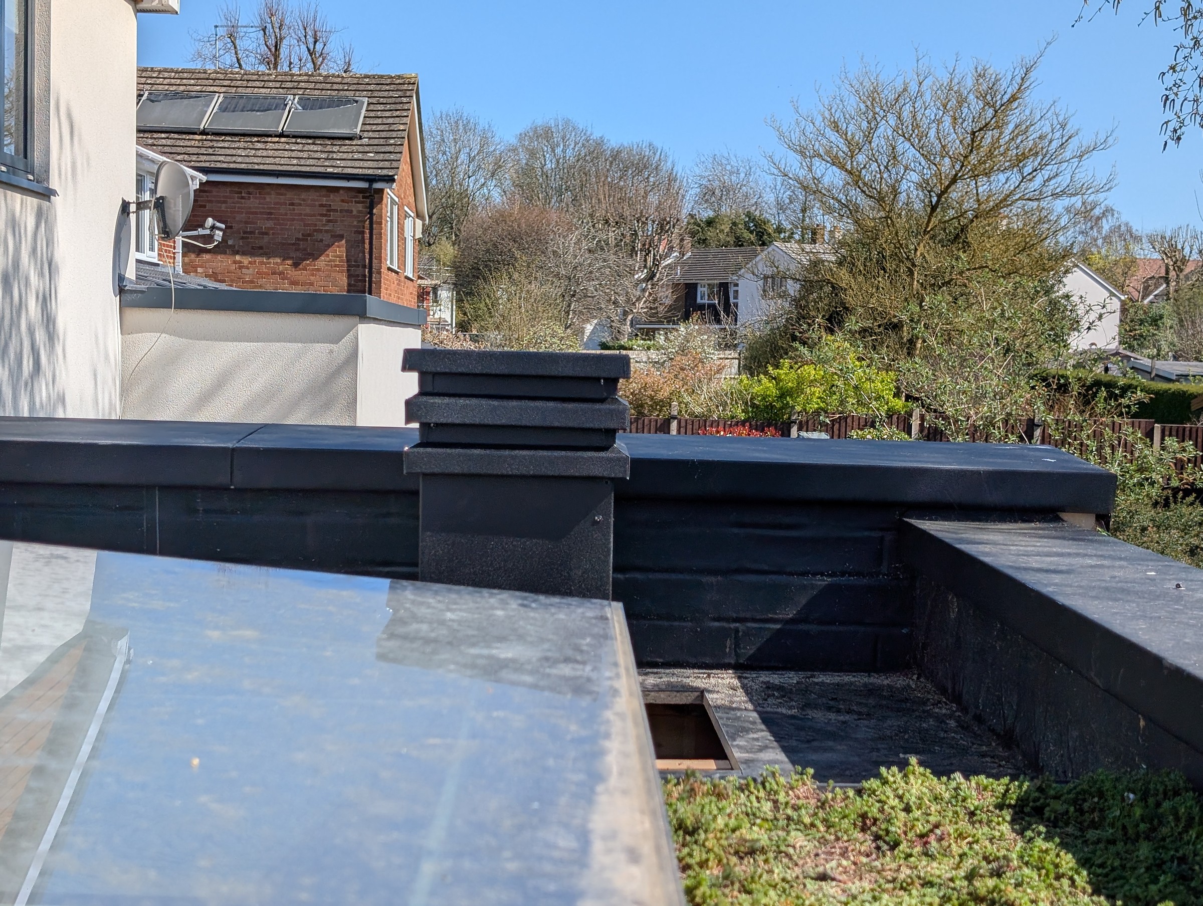 Black Square Louvred Chimney Vent image 3