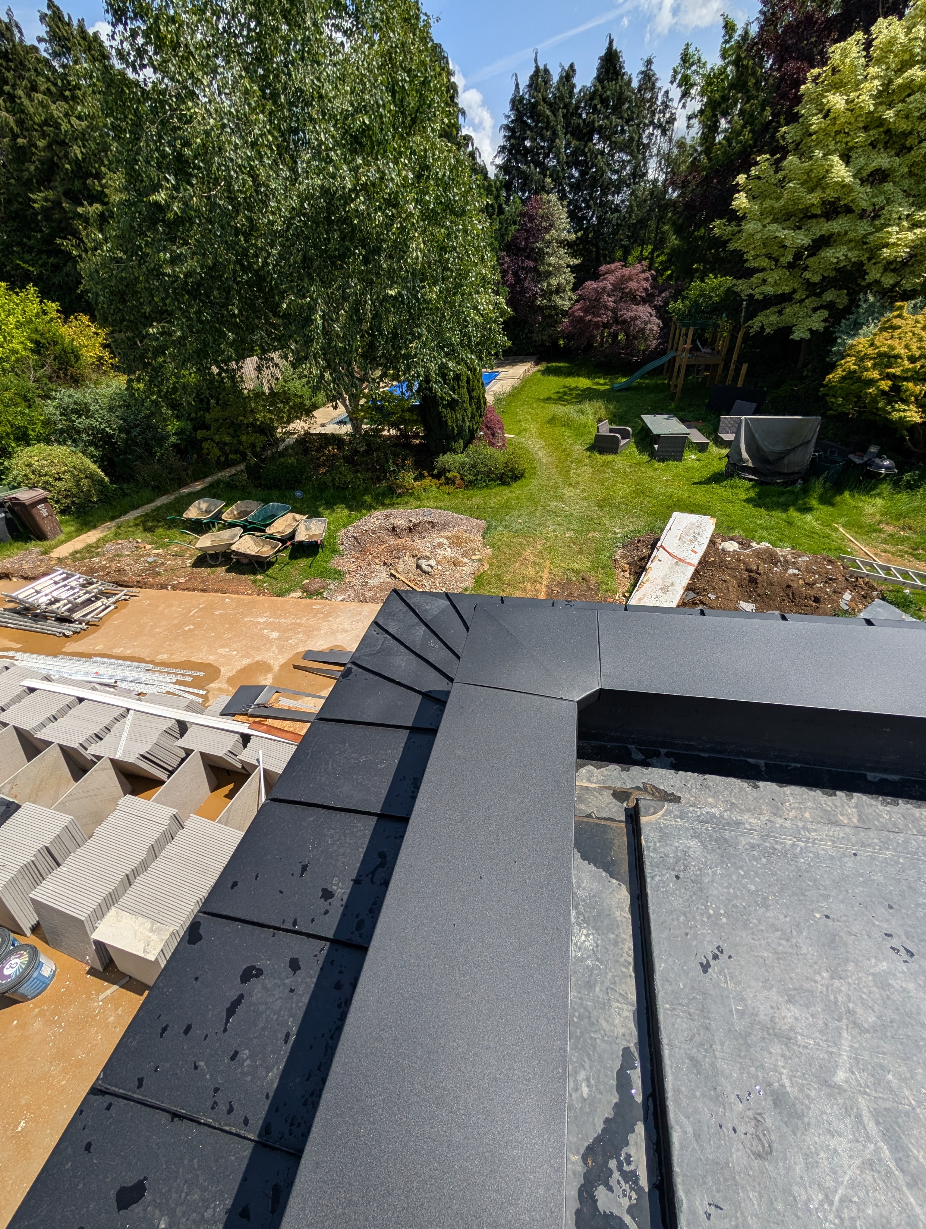 PREFA Black Awning project photograph