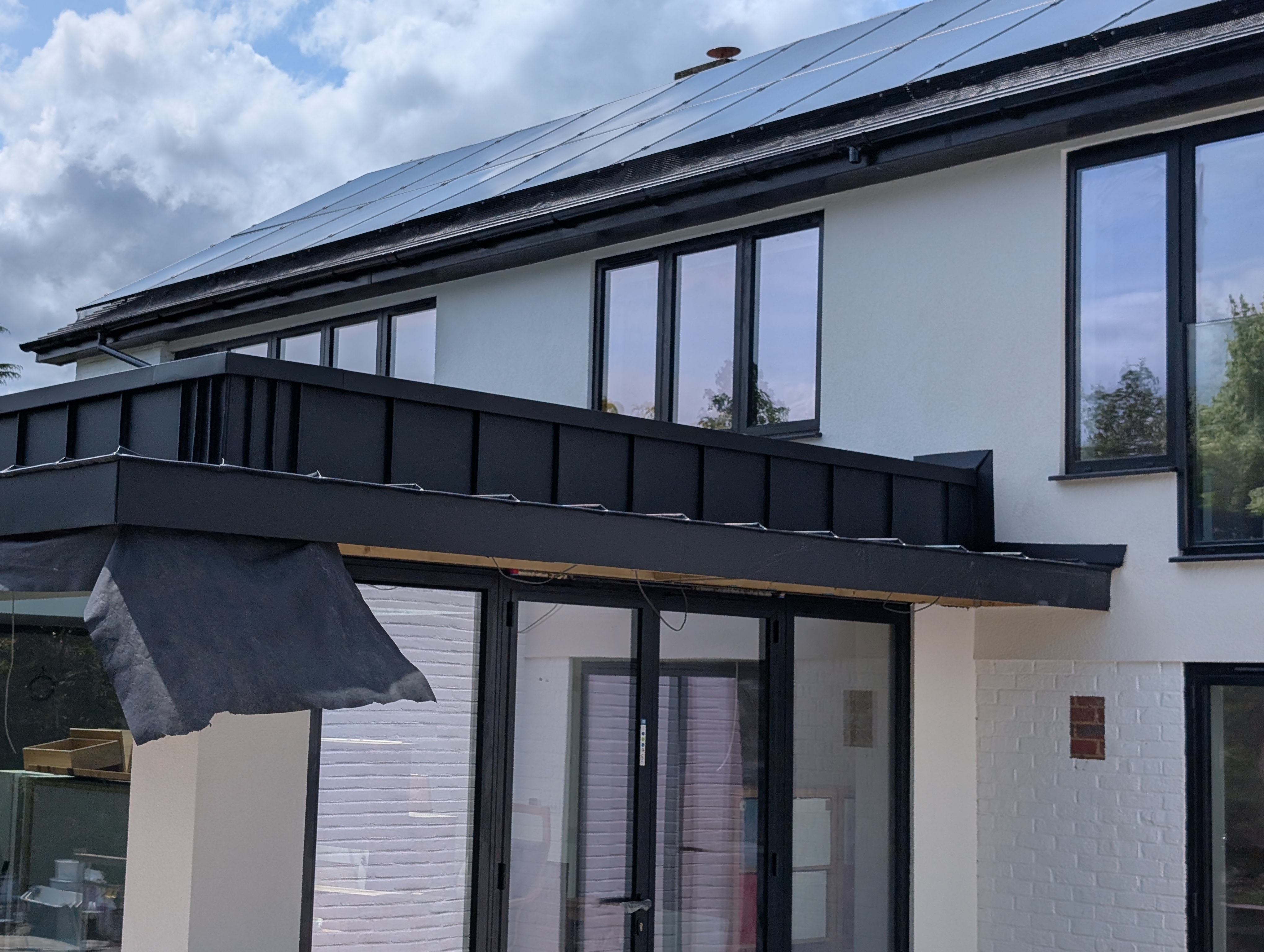 PREFA Black Awning project photograph