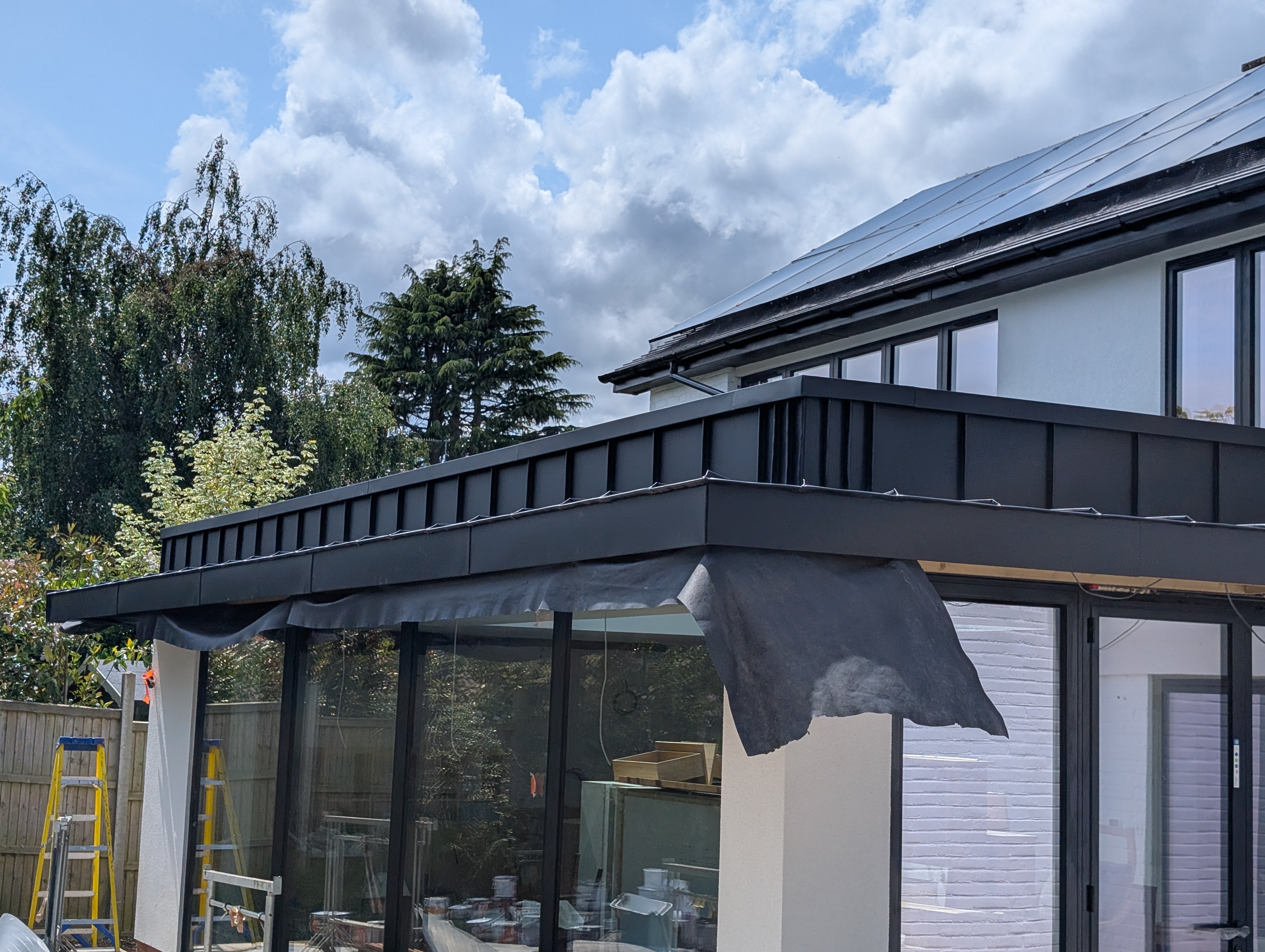 PREFA Black Awning project photograph