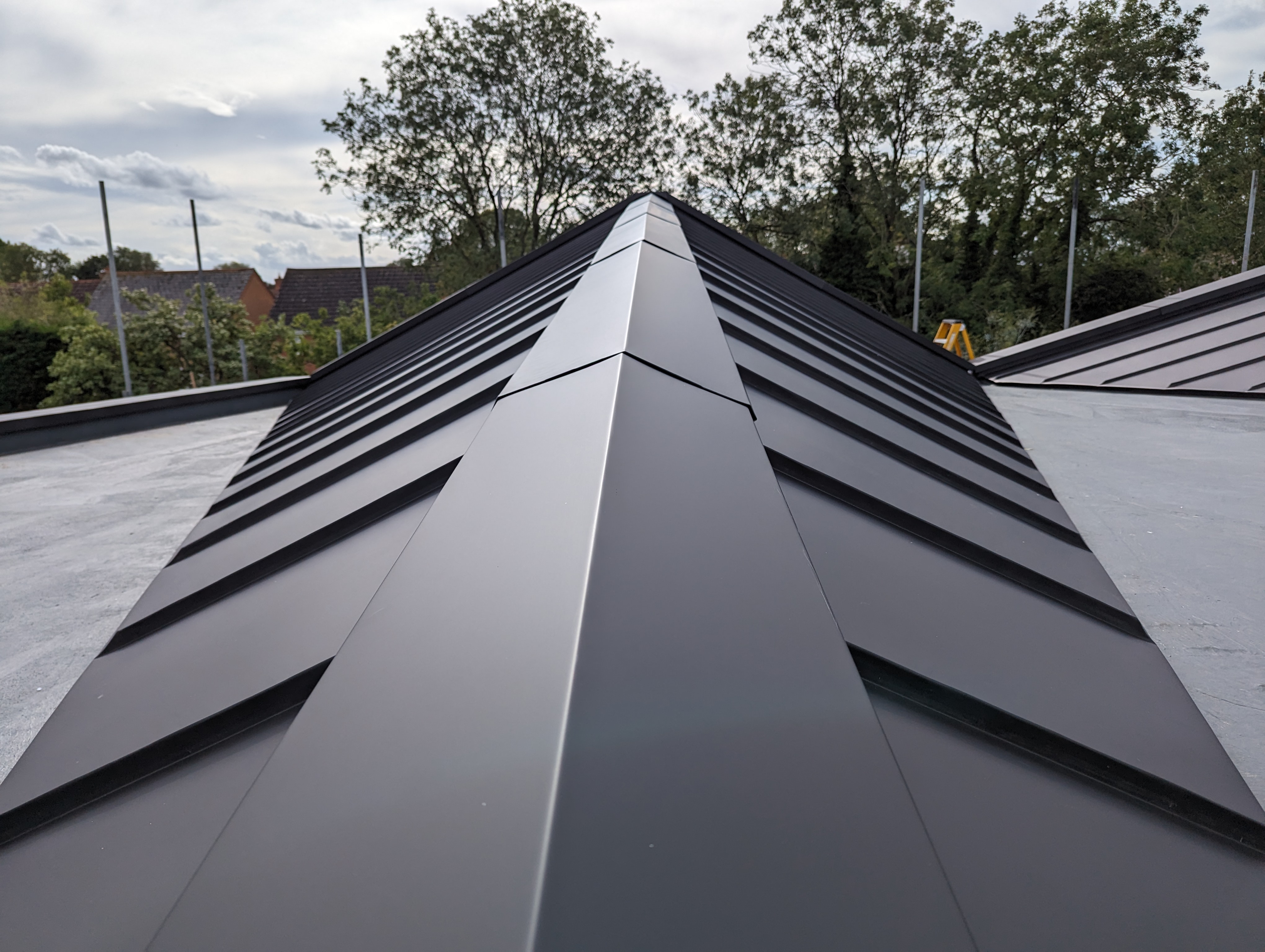 PREFA Black Grey Roofing and Cladding project photograph