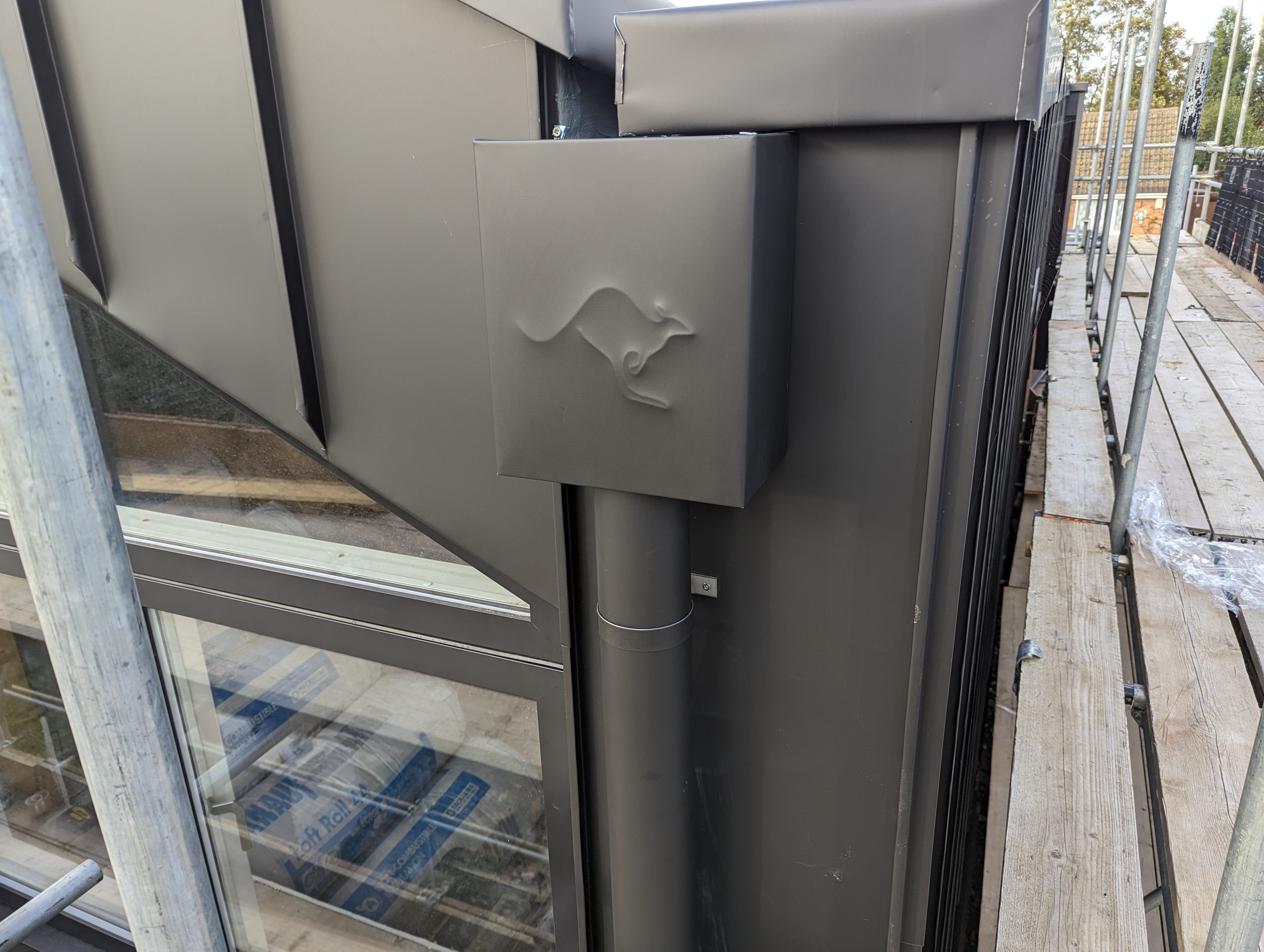 PREFA Black Grey Roofing and Cladding project photograph