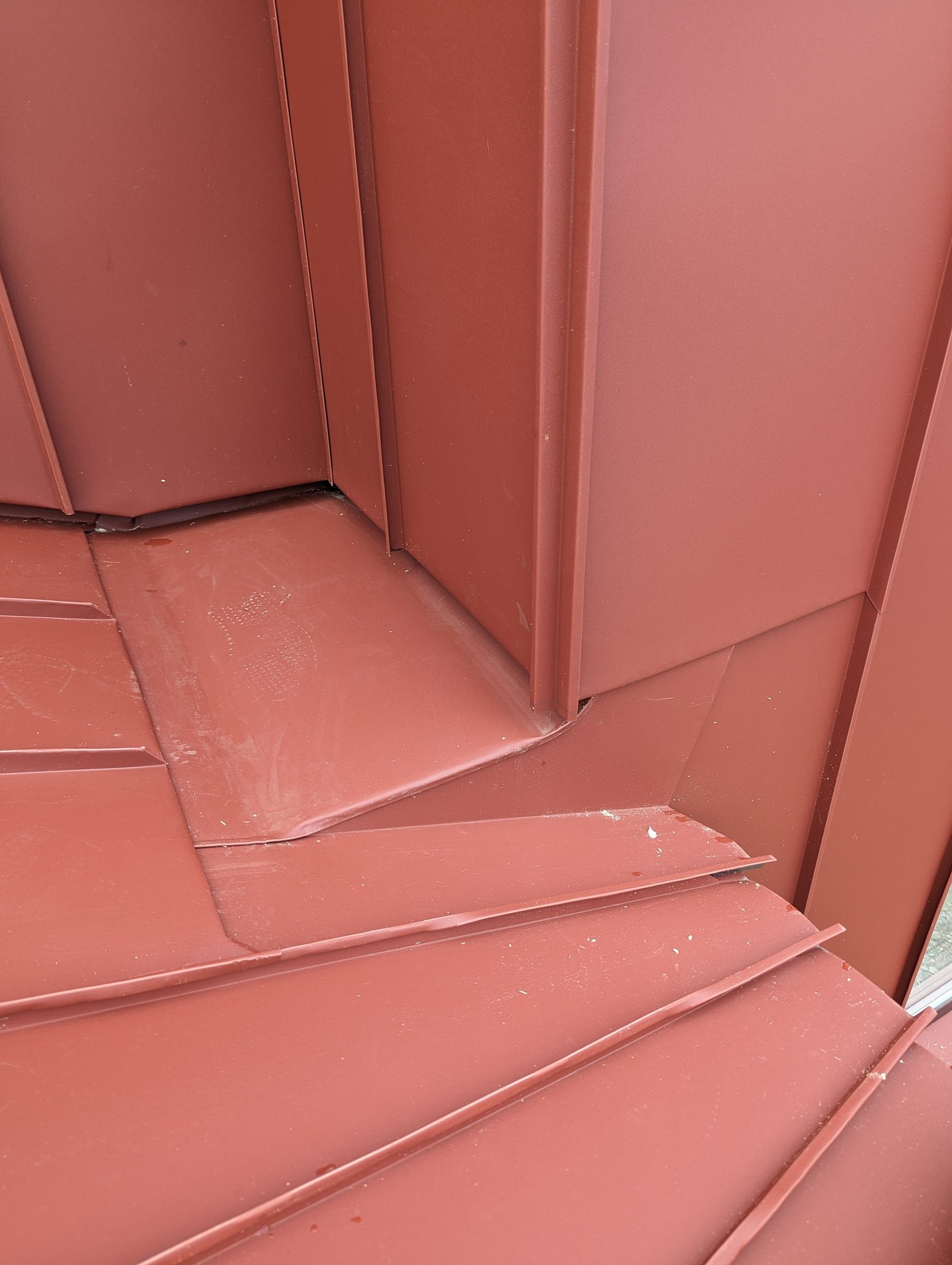 Red PREFA extension project photograph 3